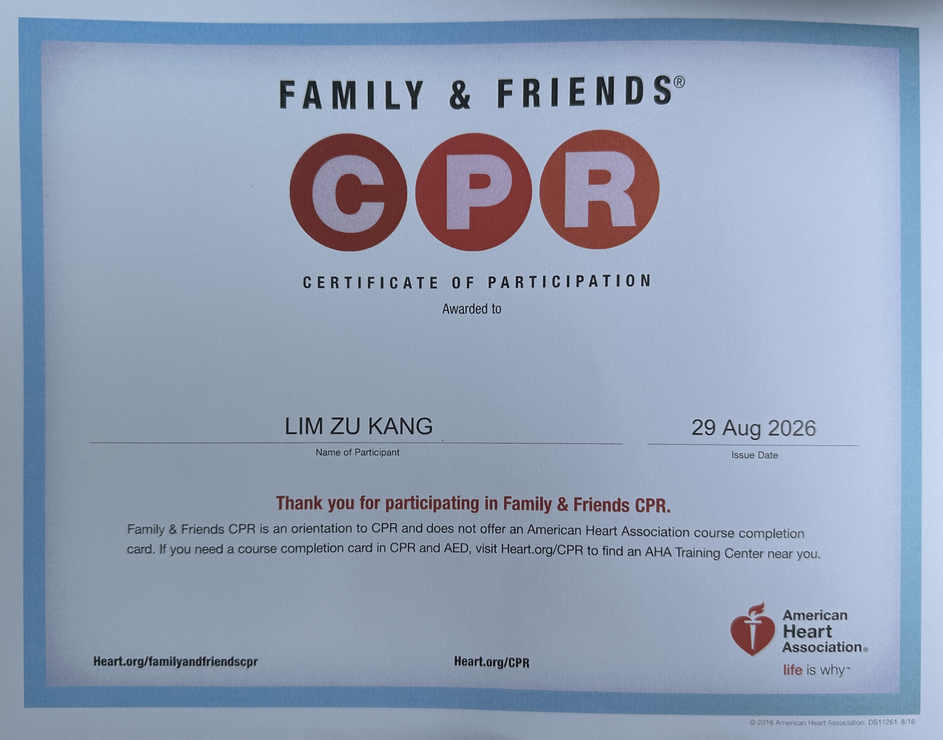 Certification