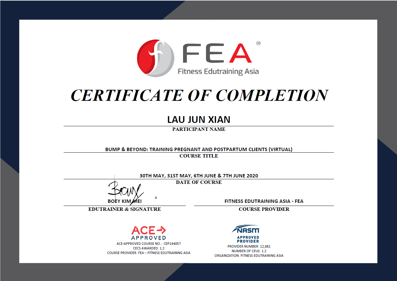 FITM certified Pregnant and Postpartum Training Specialist