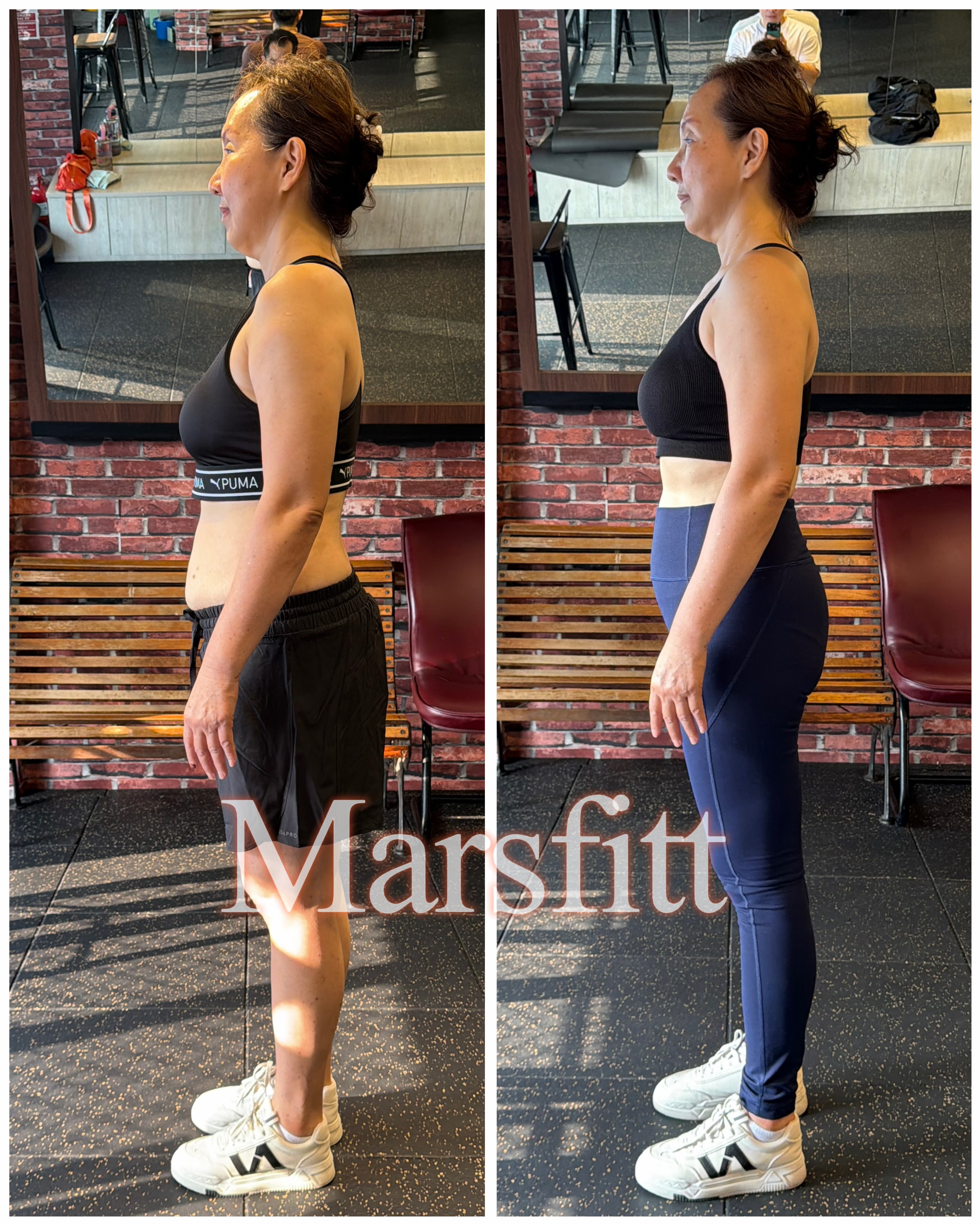 A stronger, more defined physique with noticeable improvements in the waistline, back and overall body shape. Small changes, consistent training, real results.
