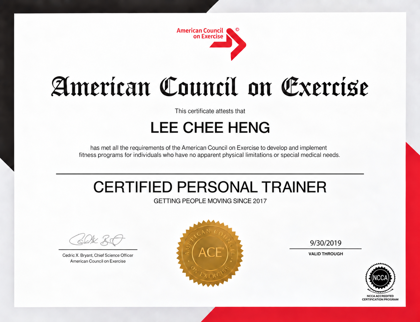 ACE Certified Personal Trainer